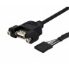 1FT USB 2.0 PANEL MOUNT A TO MOTHERBOARD HEADER CABLE - F/F UK - Startech