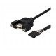 3 ft Panel Mount USB Cable - USB A to Motherboard Header Cable F/F - Startech