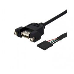 3 ft Panel Mount USB Cable - USB A to Motherboard Header Cable F/F - Startech