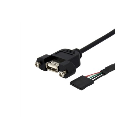 3 ft Panel Mount USB Cable - USB A to Motherboard Header Cable F/F - Startech