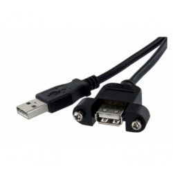 3 ft Panel Mount USB Cable A to A - F M - Startech
