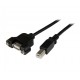 3 ft Panel Mount USB Cable A to B - F M - Startech