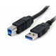 3 ft / 91cmm Black SuperSpeed USB 3.0 Cable A to B - USB 3 A (m) to USB 3 B (m) - Startech