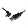 Micro-USB Charge-and-Sync Cable M/M - Left-Angle Micro-USB - 24 AWG - 2 m (6 ft.) - Startech