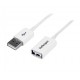 2m White USB 2.0 Extension Cable A to A - M F - Startech