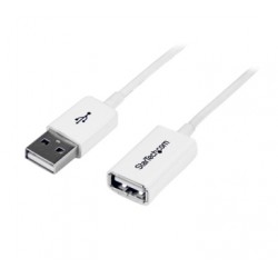 2m White USB 2.0 Extension Cable A to A - M F - Startech