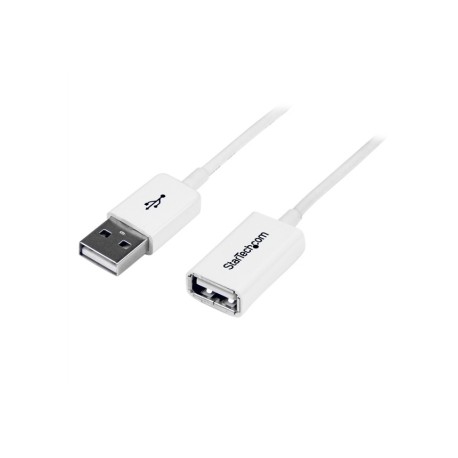 2m White USB 2.0 Extension Cable A to A - M F - Startech