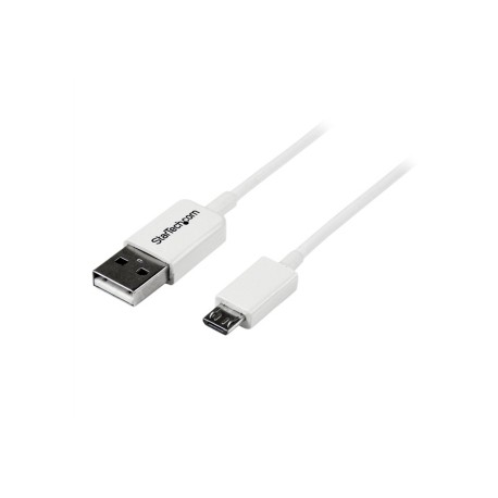 2m White Micro USB Cable - A to Micro B - Startech