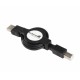 4 ft Retractable USB 2.0 Cable A to B - M/M - Startech