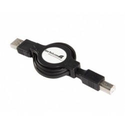 4 ft Retractable USB 2.0 Cable A to B - M/M - Startech