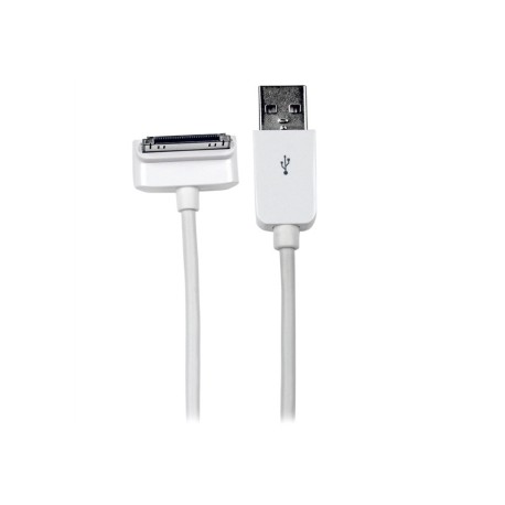 1m (3 ft) Down Angle 30-pin Dock Connector to USB Cable for iPhone / iPod / iPad with Stepped Connector - Startech