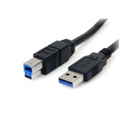 3m Black SuperSpeed USB 3.0 Cable A to B - M/M - USB 3.0 A to B Cable - 1x USB 3.0 A (M) 1x USB 3.0 B (M