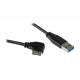 Slim Micro USB 3.0 Cable - M/M - Right-Angle Micro-USB - 1m (3ft) - Startech