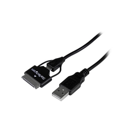 0.65m 2 ft Galaxy Tab Dock Connector or Micro USB to USB Combo Cable - Startech