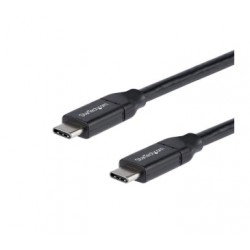 USB C to USB C Cable - 1.5 ft / 0.5m - 5A PD - White - USB 2.0 - USB-IF Certified - USB Type C Cable - USB C Charging Cable
