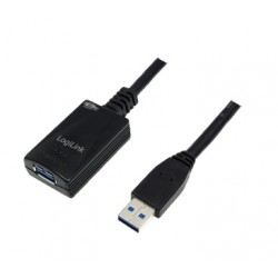 USB 3.0 REPEATER CABLE 3M - Black - Logilink
