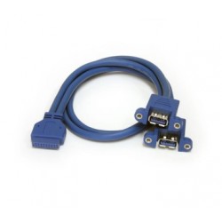 2 Port Panel Mount USB 3.0 Cable - USB A to Motherboard Header Cable F/F - Startech