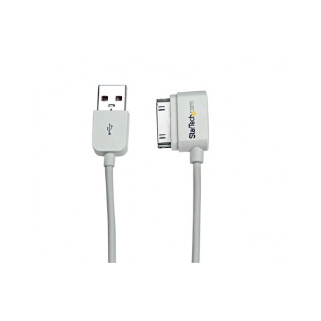 2m (6 ft) USB Left Angle Cable for iPhone / iPod / iPad with Stepped Connector - Startech