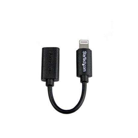 Black Micro USB to 8pin Lightning Connector Adapter for iPhone iPod iPad - Startech