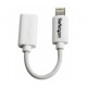 White Micro USB to 8-pin Lightning Connector Adapter for iPhone / iPod / iPadLightning to Micro USB 2.0 Dongle - Startech