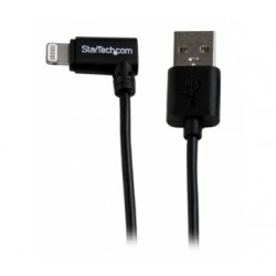 1m 3ft Angled Black 8pin Lightning Connector to USB Cable for iPhone iPod iPad - Startech