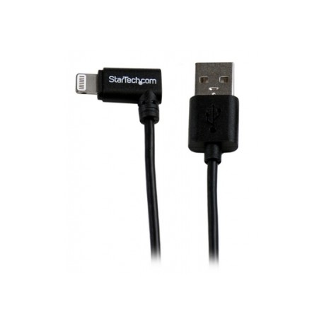 1m 3ft Angled Black 8pin Lightning Connector to USB Cable for iPhone iPod iPad - Startech