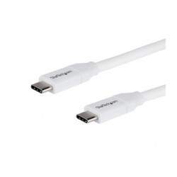 USB C to USB C Cable - 13 ft / 4m - 5A PD - M/M - White - USB 2.0 - USB-IF Certified - USB Type C Cable - USB C Charging Cable