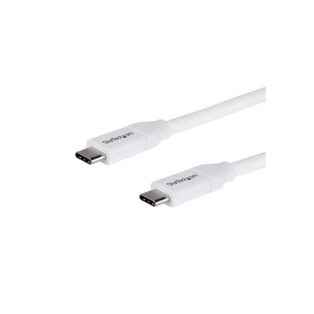 USB C to USB C Cable - 6 ft / 2m - 5A PD - M/M - White - USB 2.0 - USB-IF Certified - USB Type C Cable - USB C Charging Cable