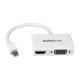 Travel A/V adapter - 2-in-1 Mini DisplayPort to HDMI or VGA converter - mDP to HDMI