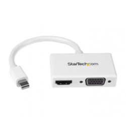 Travel A/V adapter - 2-in-1 Mini DisplayPort to HDMI or VGA converter - mDP to HDMI