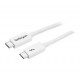 1m Thunderbolt 3 Cable - 20Gbps - White - Thunderbolt USB-C and DisplayPort Compatible - Startech