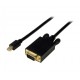 6 ft Mini DisplayPort to VGA Adapter Converter Cable mDP to VGA 1920x1200 Black - Startech