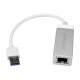 USB 3.0 to Gigabit Network Adapter - Silver - Sleek Aluminum Design for MacBook Chromebook