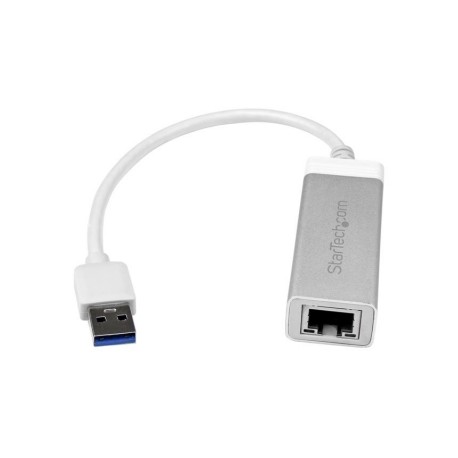 USB 3.0 to Gigabit Network Adapter - Silver - Sleek Aluminum Design for MacBook Chromebook