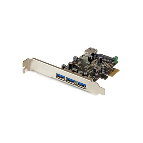 4 Port PCI Express USB 3.0 Card - 3 External and 1 Internal - Native OS Support in Windows 8 and 7