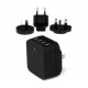 4-Port USB Wall Charger - International Travel - 34W/6.8A - Black - Startech