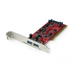 2 Port PCI SuperSpeed USB 3.0 Adapter Card with SATA Power - Startech