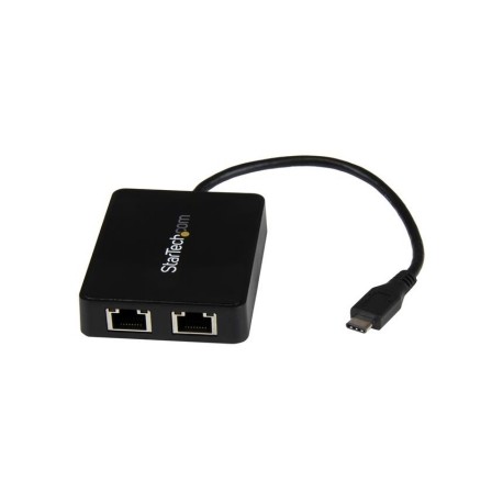 USB-C TO DUAL GIGABIT Ethernet ADAPTER WITH USB (TYPE-A) PORT - Startech