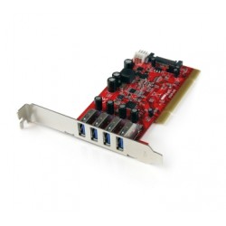 4 Port PCI SuperSpeed USB 3.0 Adapter Card with SATA / SP4 Power - Startech