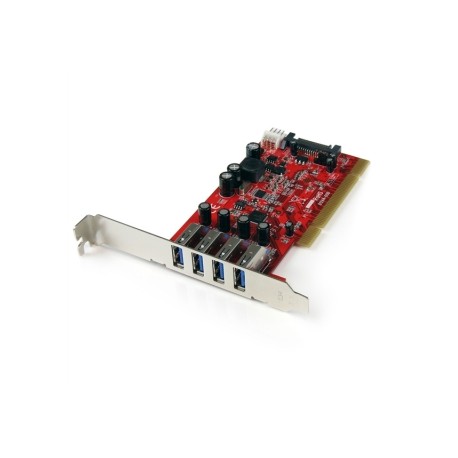 4 Port PCI SuperSpeed USB 3.0 Adapter Card with SATA / SP4 Power - Startech