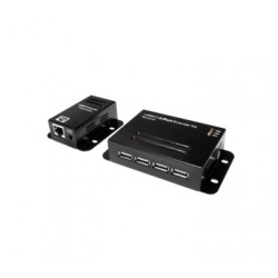 USB 2.0 Cat.5 Extender up to 50m w.4-port Hub, POE - Logilink